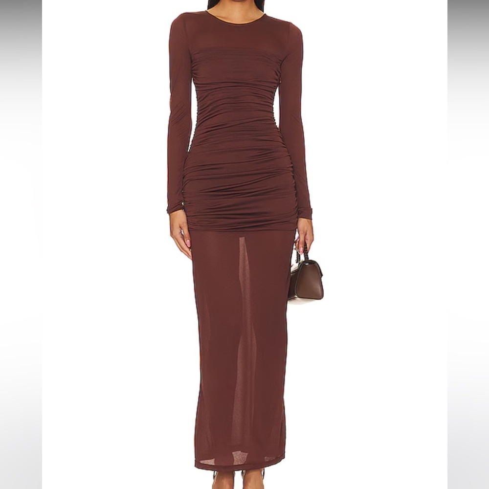 NEW NWT L'Academie Alma Dress in Brown